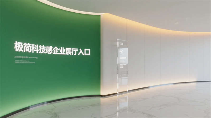 科技綠洲，合肥創(chuàng)新企業(yè)辦公樓展廳設(shè)計(jì)效果圖