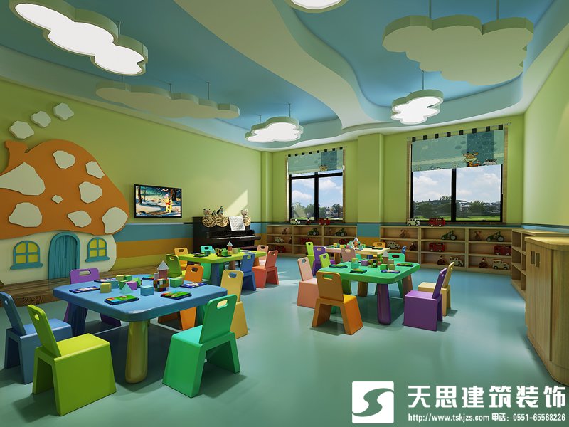 金蘋(píng)果幼兒園大廳效果展示