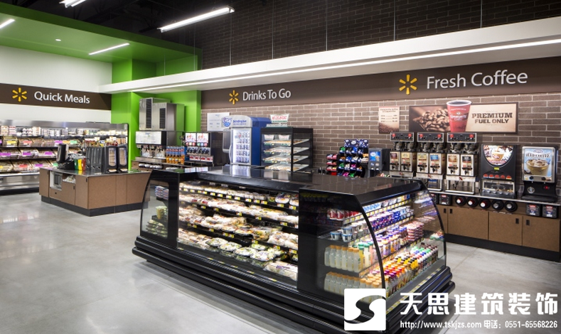 合肥比那里的裝修設(shè)計時尚與實用的結(jié)合，便利店裝修，便利店設(shè)計